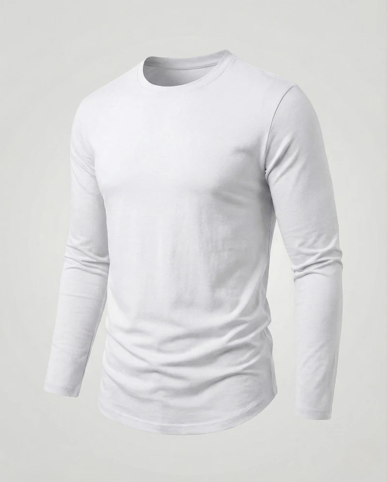 Herren Langarmshirt mit Rundhalsausschnitt