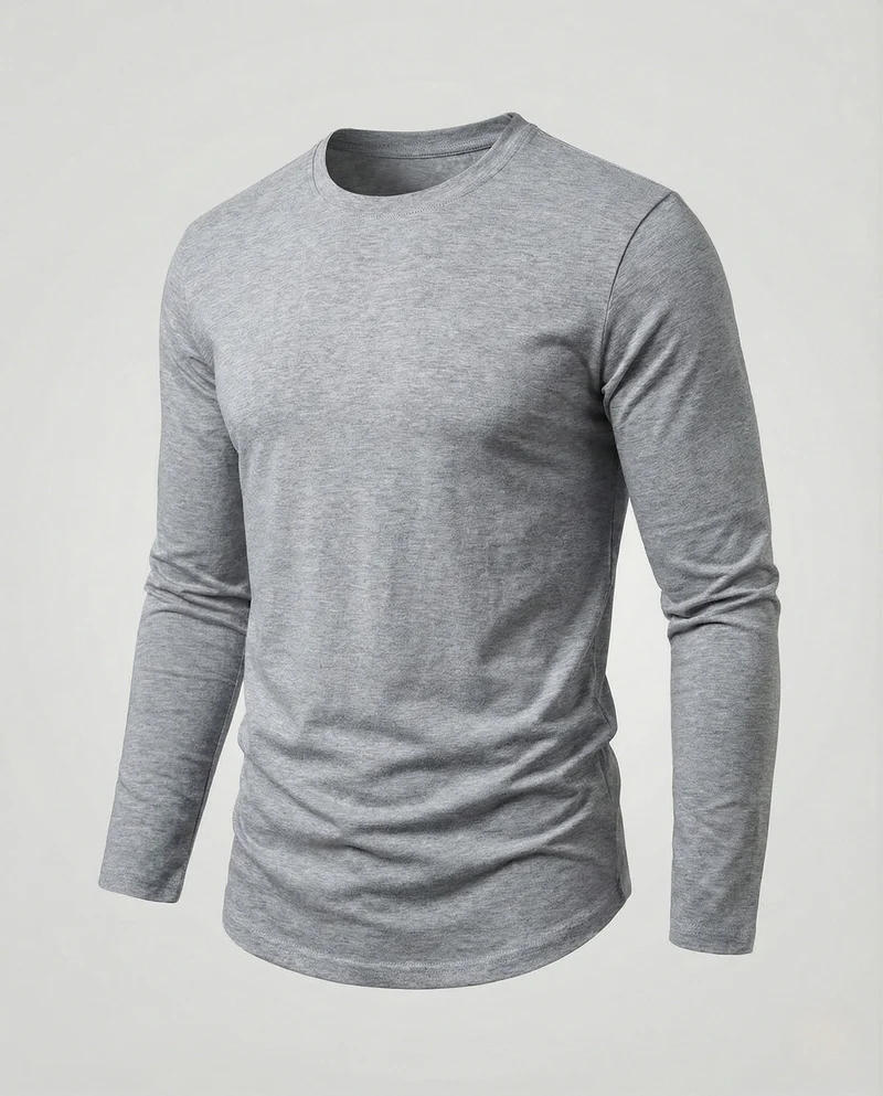 Herren Langarmshirt mit Rundhalsausschnitt