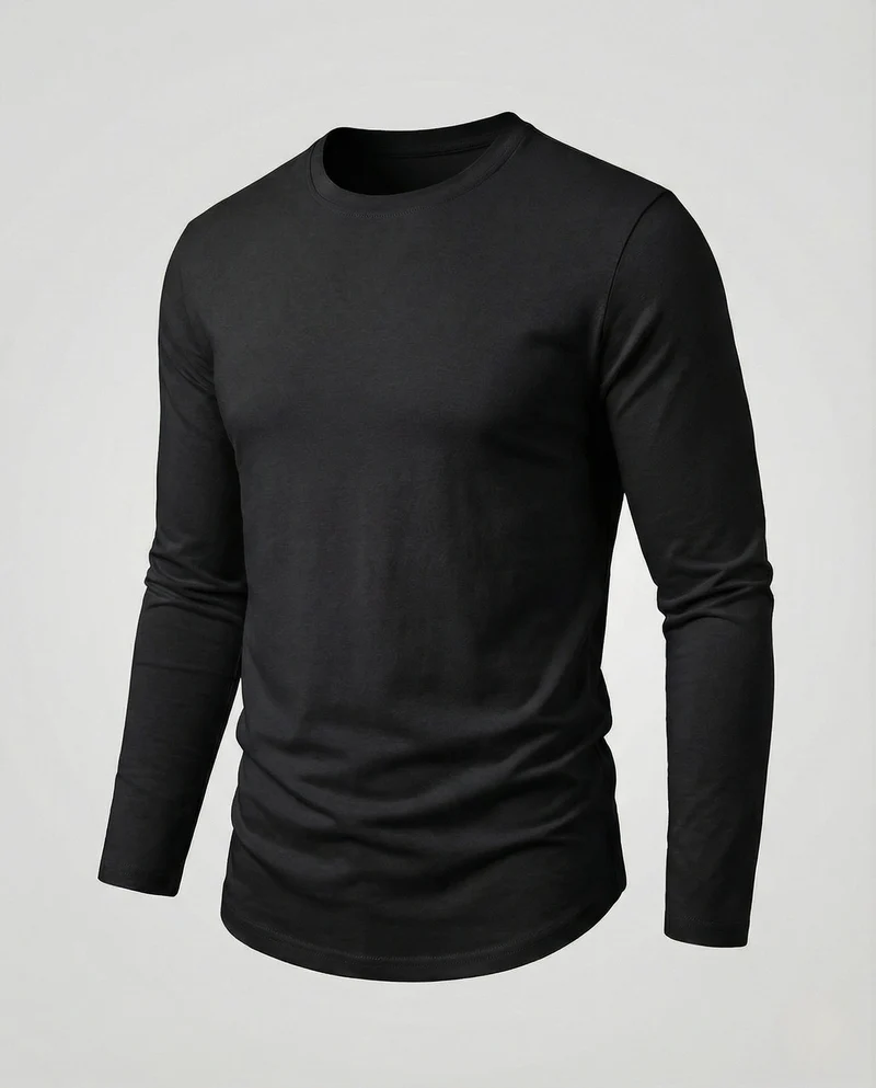 Herren Langarmshirt mit Rundhalsausschnitt