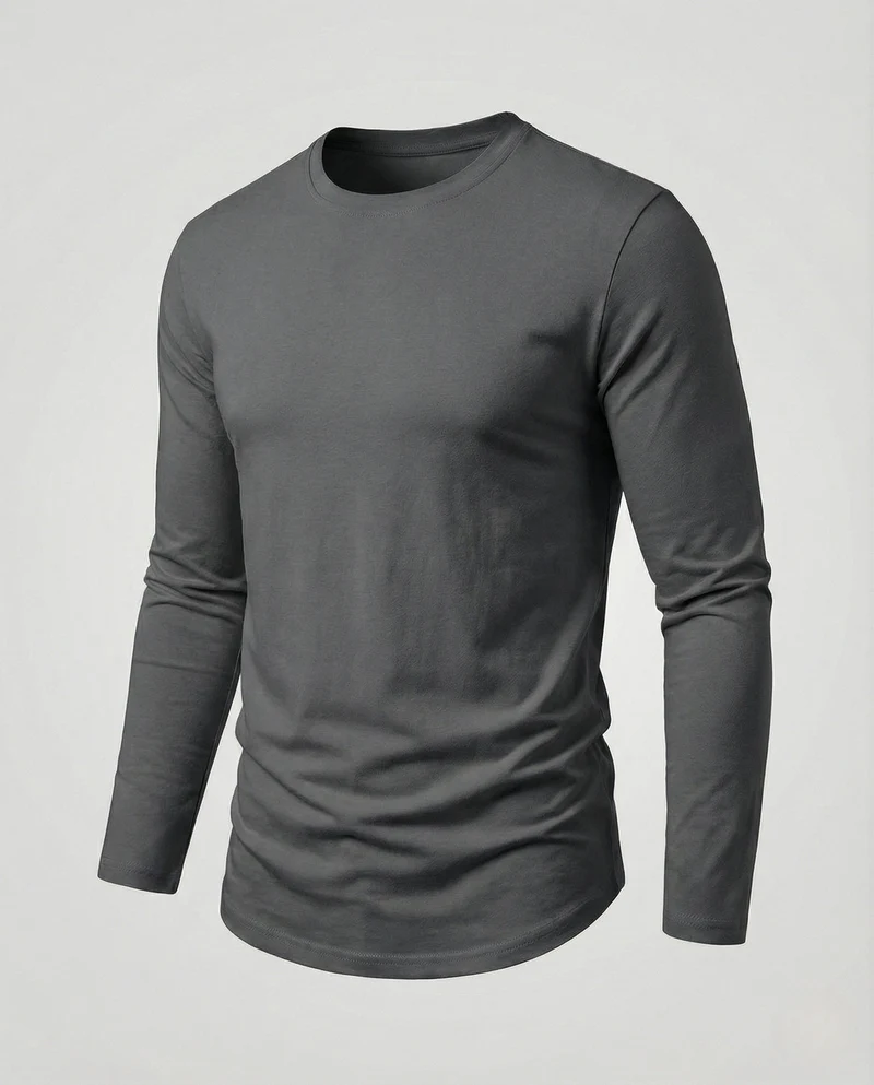 Herren Langarmshirt mit Rundhalsausschnitt