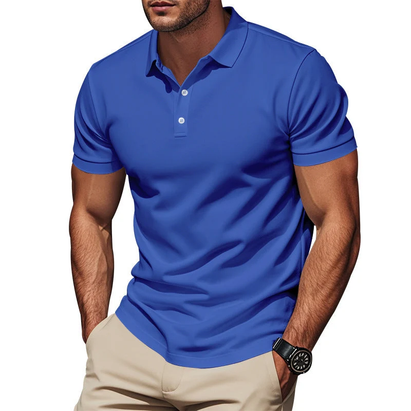 Herren nan atmungsaktives Piqué Poloshirt Kurzarm mit Knopfleiste Nord Taschen