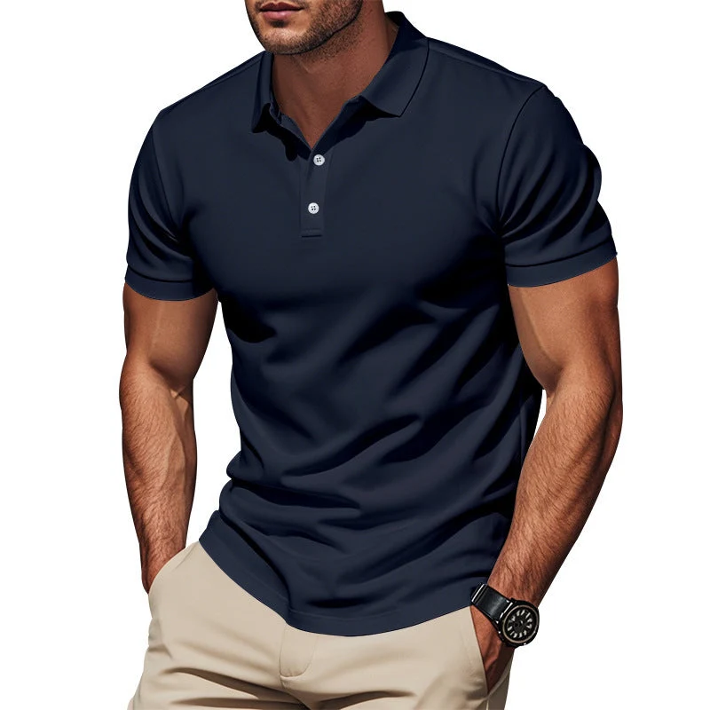 Herren nan atmungsaktives Piqué Poloshirt Kurzarm mit Knopfleiste Nord Taschen