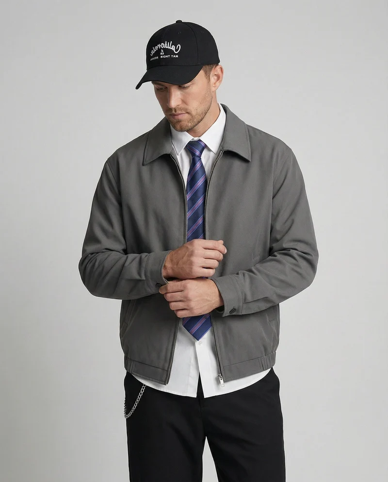 Herren Kurz-Blazer Retro BasNord Taschenall Jacke mit Schulterpolstern