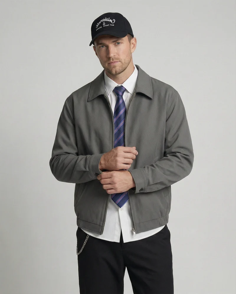 Herren Kurz-Blazer Retro BasNord Taschenall Jacke mit Schulterpolstern