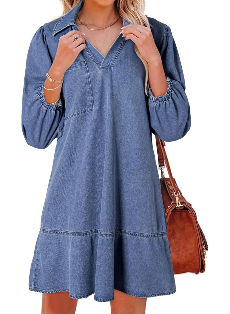 Damen Denim Kleid im lässigen Schnitt Nord Taschen