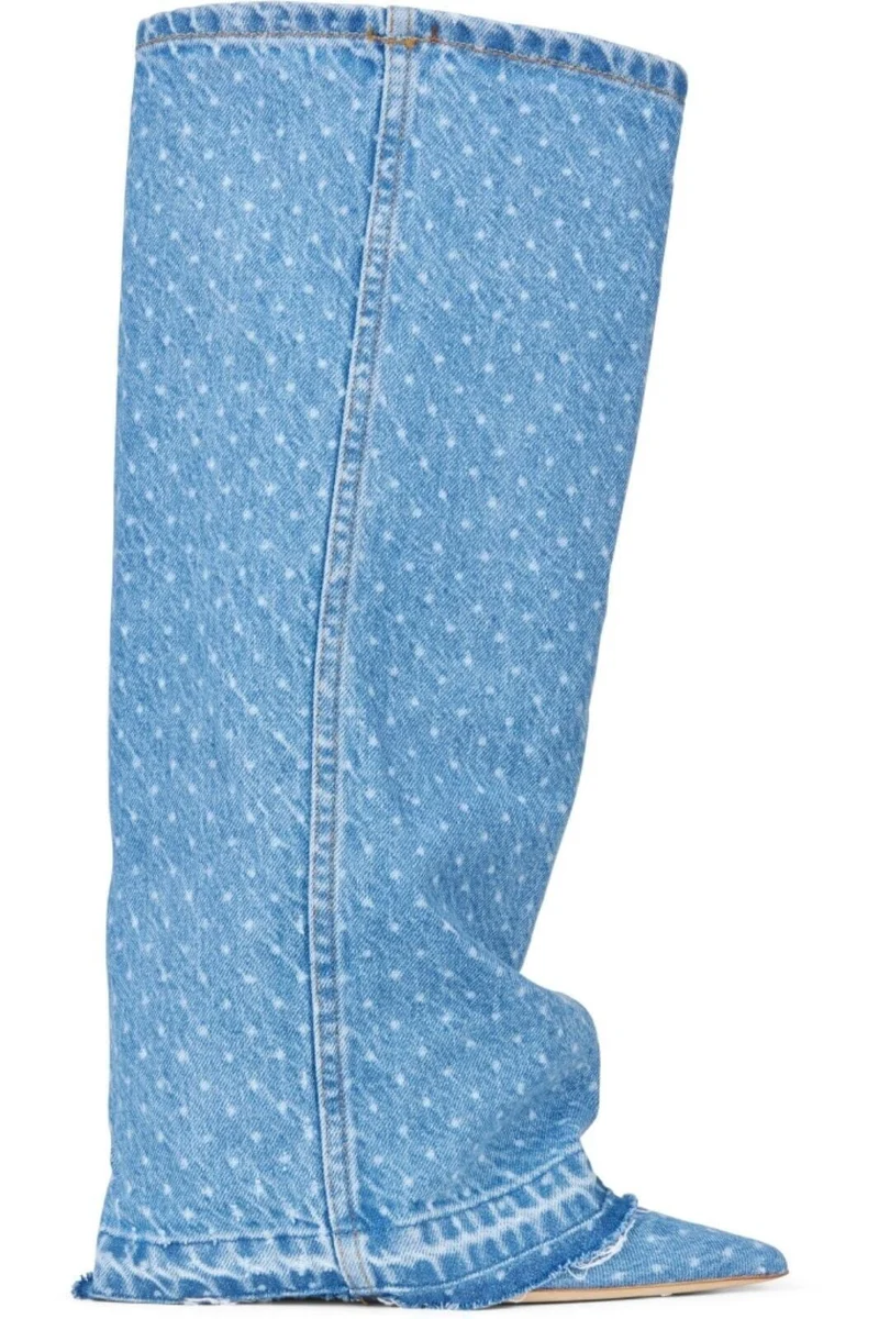 Custommade - Anie Dotted Denim - 414 Dusty Blue