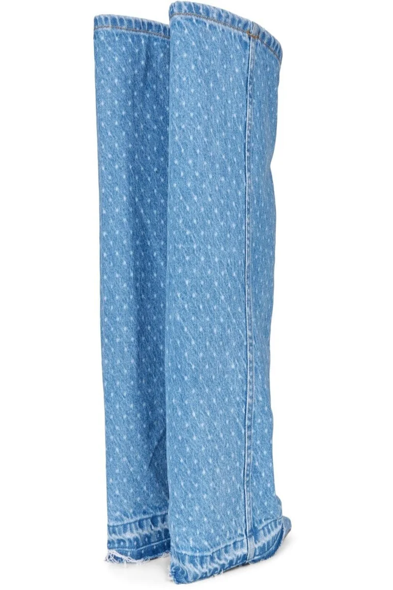 Custommade - Anie Dotted Denim - 414 Dusty Blue