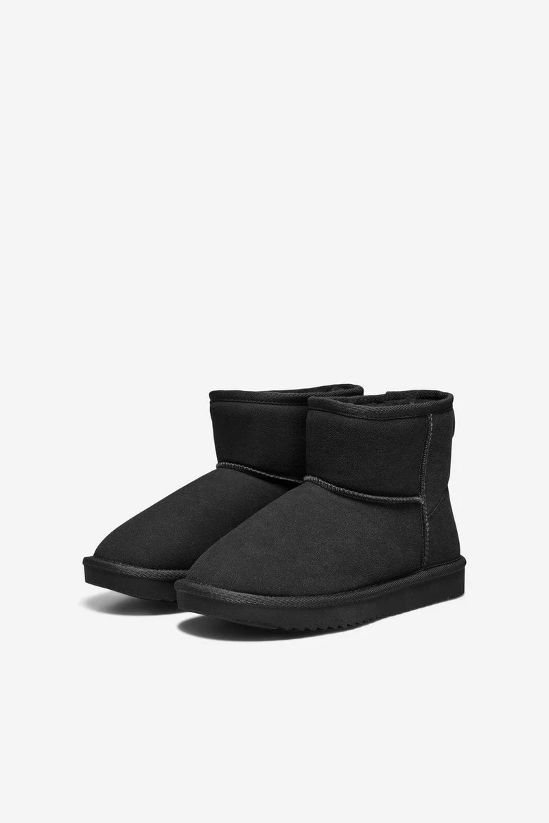 Only Shoes - Onlfeodora Teddy Lined Boot - 4676701 Black