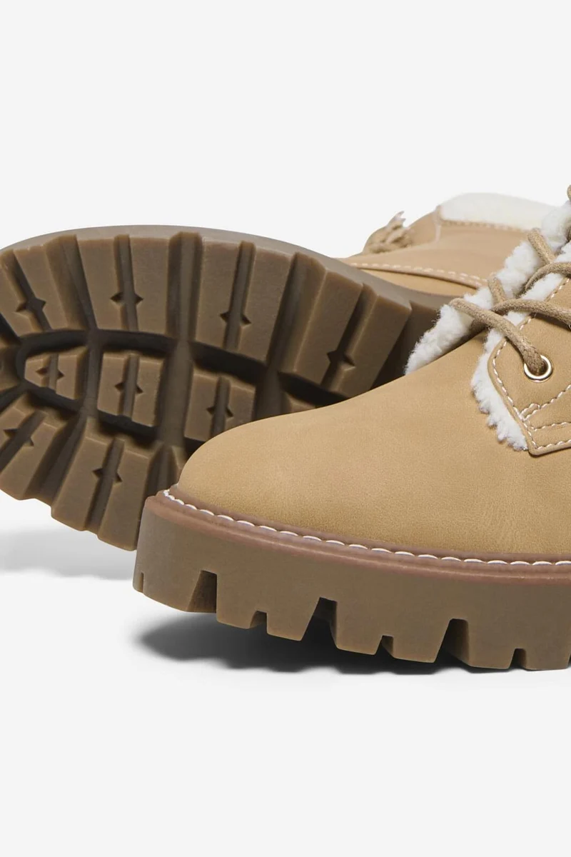 Only Shoes - Onlbetty-11 Warm Lace Up - 4844435 New Wheat