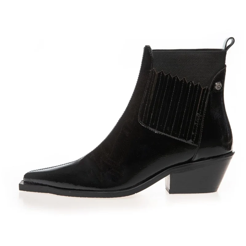 Copenhagen Shoes - The Walking Boot Patent - 0011 Black Patent