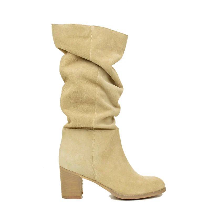Stivali Beige Morbidi Sfoderati