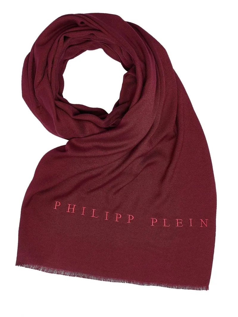 Philipp Plein Schal Halstuch Stola mit gesticktem Logo