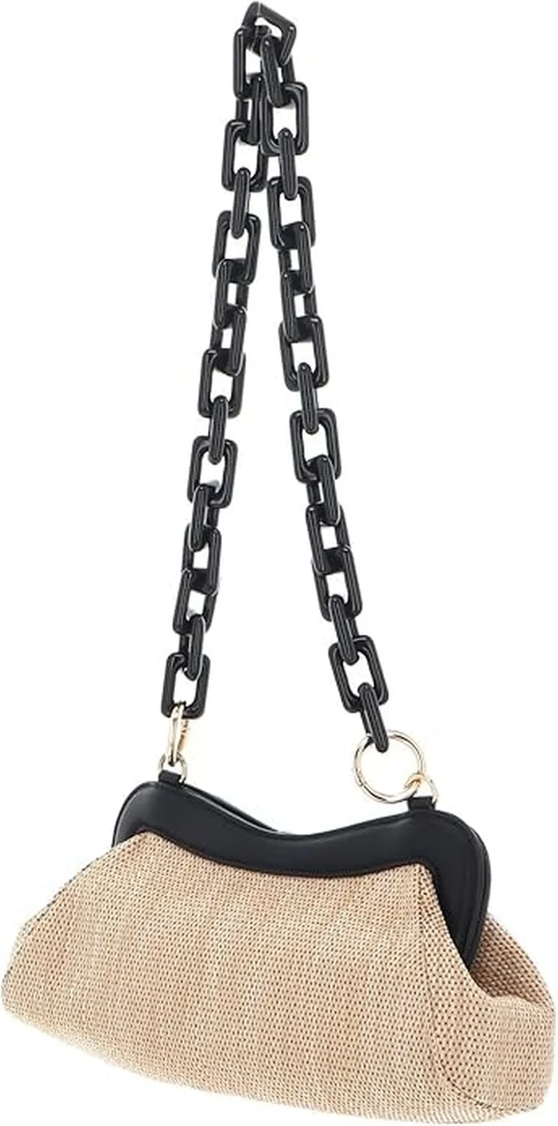 Valentino Bags Damen Handtasche Copacabana Natural/Nero VBS7UG03SG41