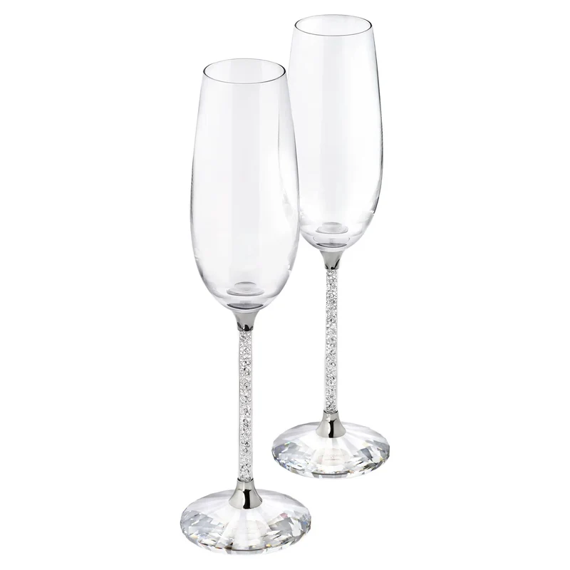 SWAROVSKI Sektkelche Silberfarben CRYSTALLINE 255678