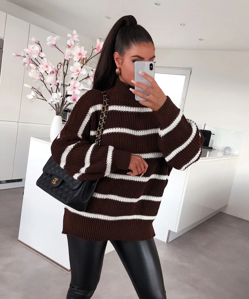 Strick Pullover Carter Dunkelbraun
