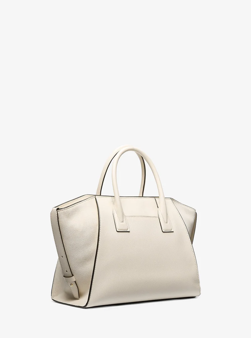 Michael Kors Handtasche Damen Avril Large Leather and Suede Satchel LT CREAM 35F4G4VS3L