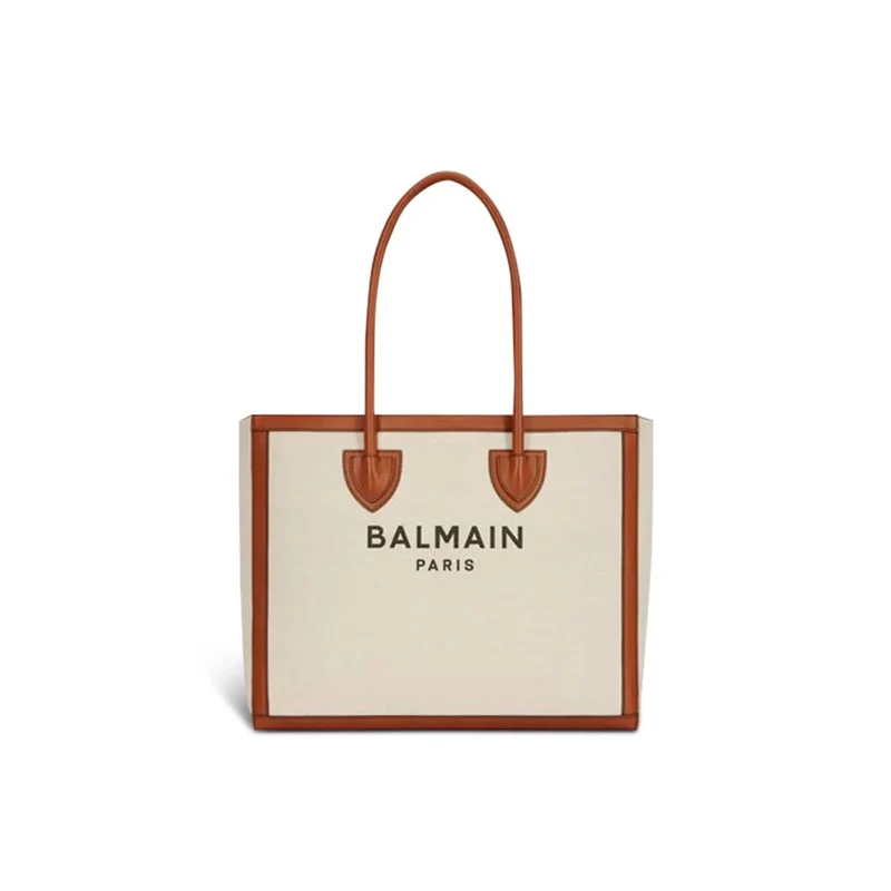 Balmain Tote Bag Damen Army 42 Logo Natur FN6FC662TCFN_GEM