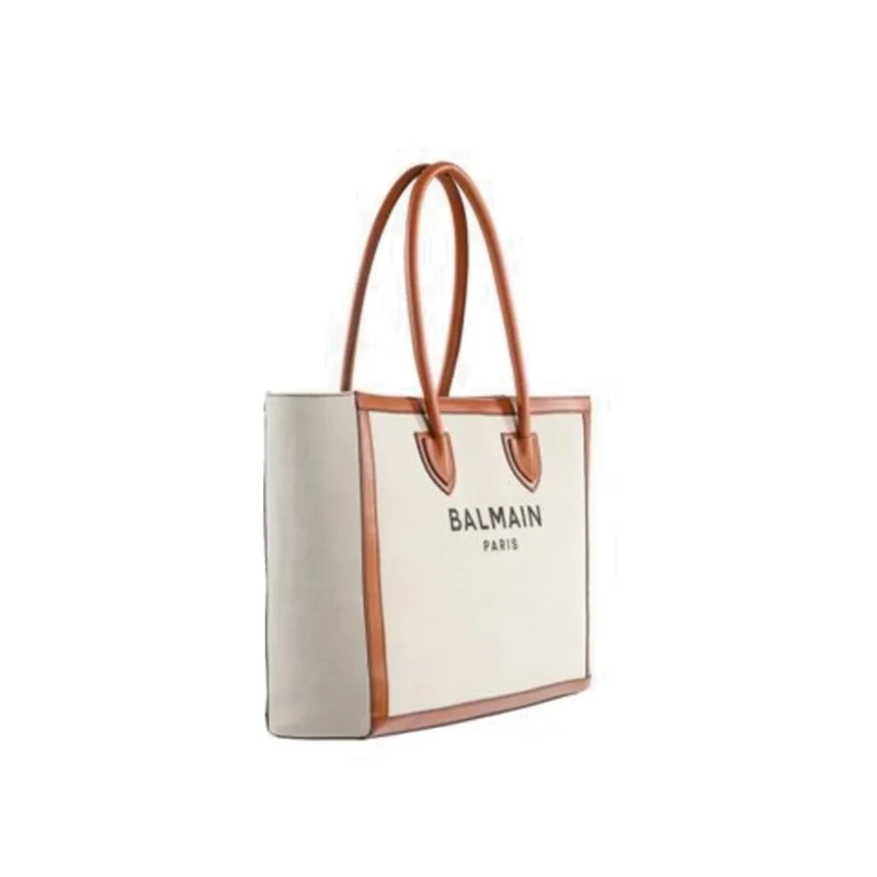 Balmain Tote Bag Damen Army 42 Logo Natur FN6FC662TCFN_GEM