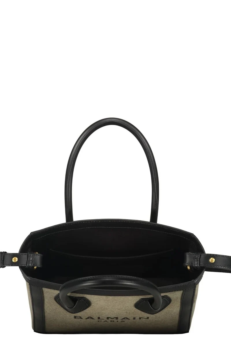 Balmain Tote Bag Damen Logo Grün FN6FB661TCPY_UBK