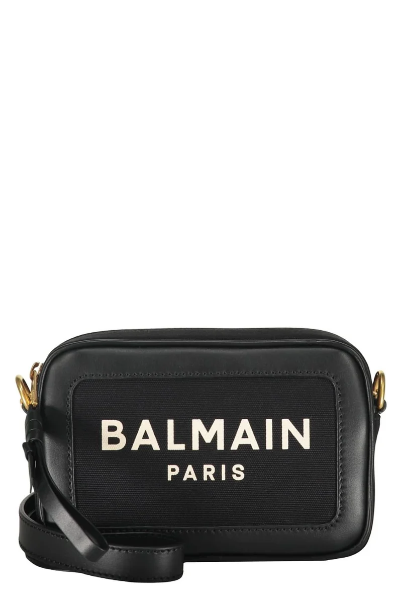 Balmain Schultertasche Damen Logo Schwarz FN6BB720TCOU_EAB