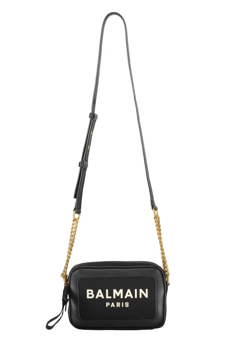 Balmain Schultertasche Damen Logo Schwarz FN6BB720TCOU_EAB