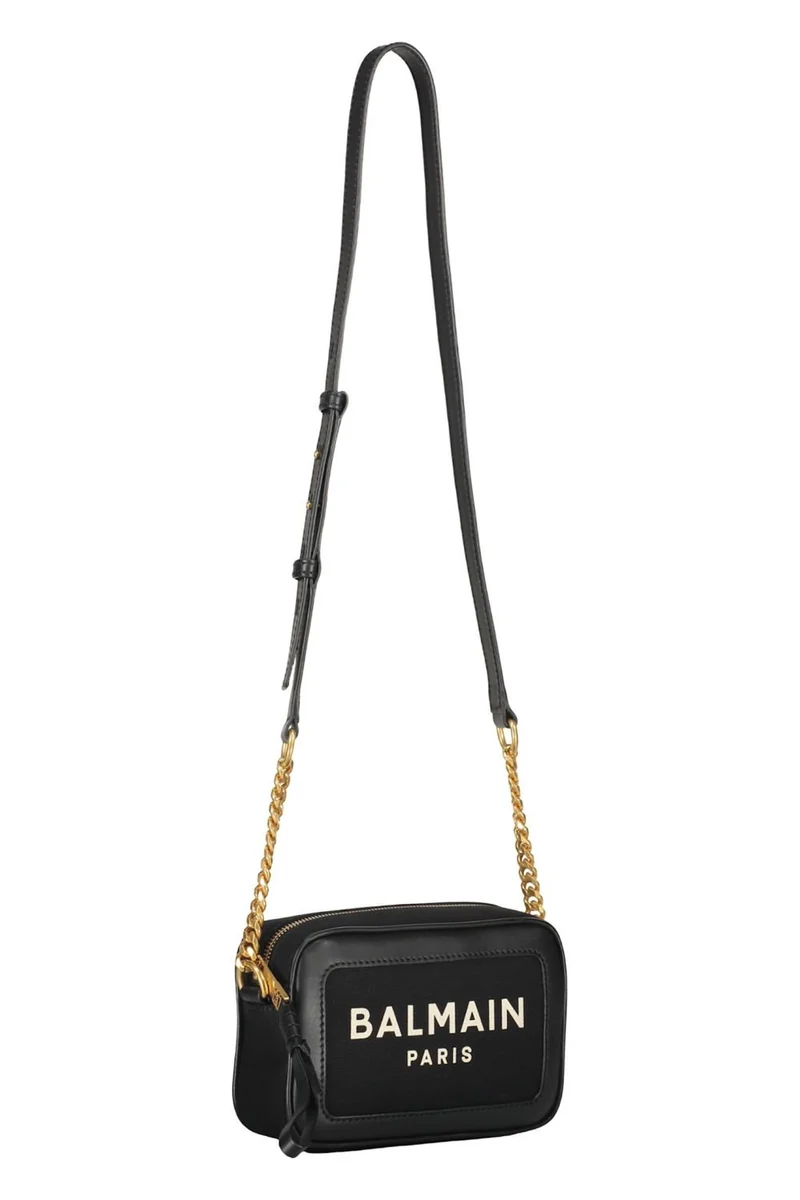 Balmain Schultertasche Damen Logo Schwarz FN6BB720TCOU_EAB