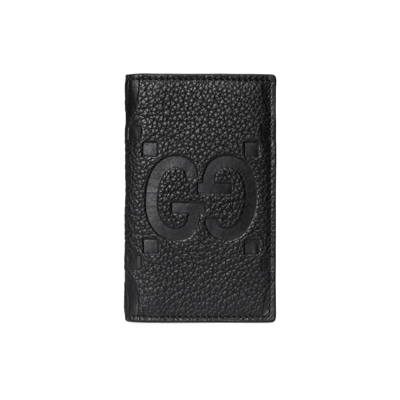 Gucci Kartenetui Unisex Jumbo GG Card Case Schwarz 739478 AABY0 1000