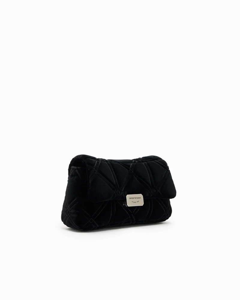 Emporio Armani Mini Bag Unisex Black Velvet EW002956AF19983UC001