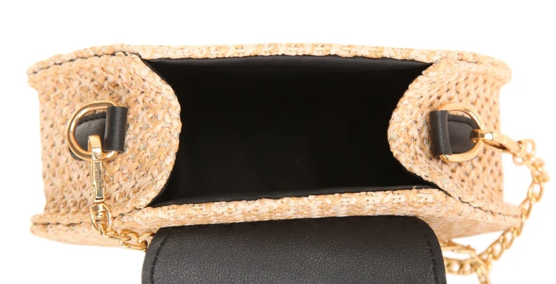 House of Louisa Damen Umhängetasche schwarz/beige LOU1006-BK