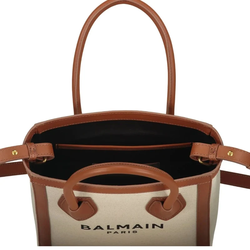 Balmain Tote Bag Damen Logo Natur FN6FB661TCFN_GEM
