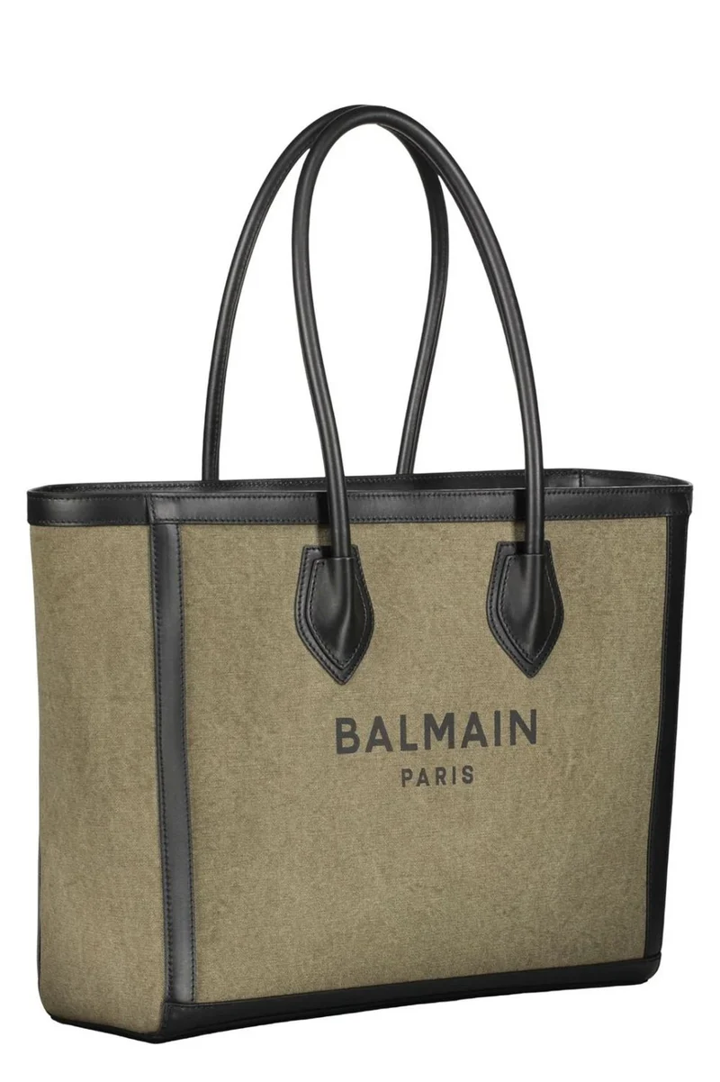 Balmain Tote Bag Damen Logo Lettering Braun FN6FC662TCPY_UBK