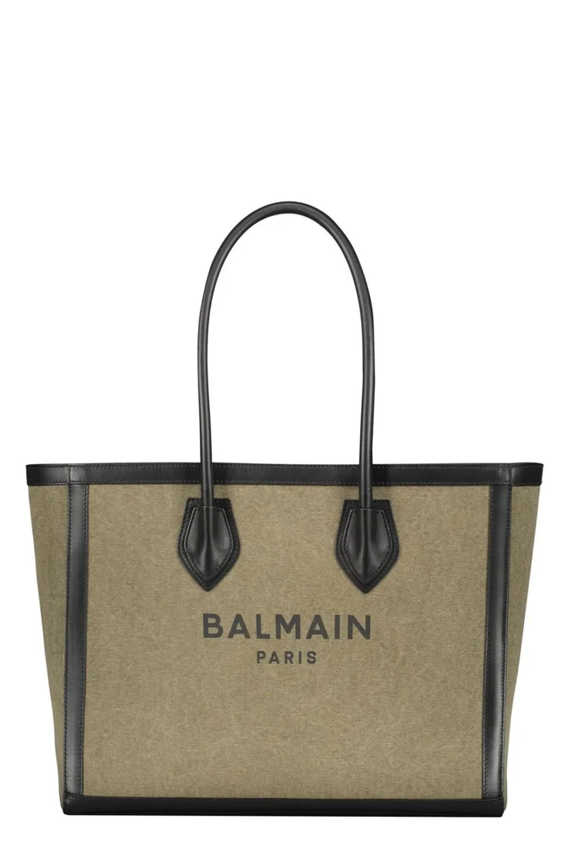 Balmain Tote Bag Damen Logo Lettering Braun FN6FC662TCPY_UBK