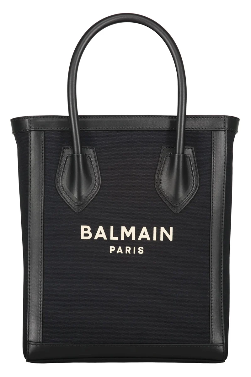 Balmain Tote Bag Damen Logo Tasche Schwarz FN6FB661TCOU_EAB