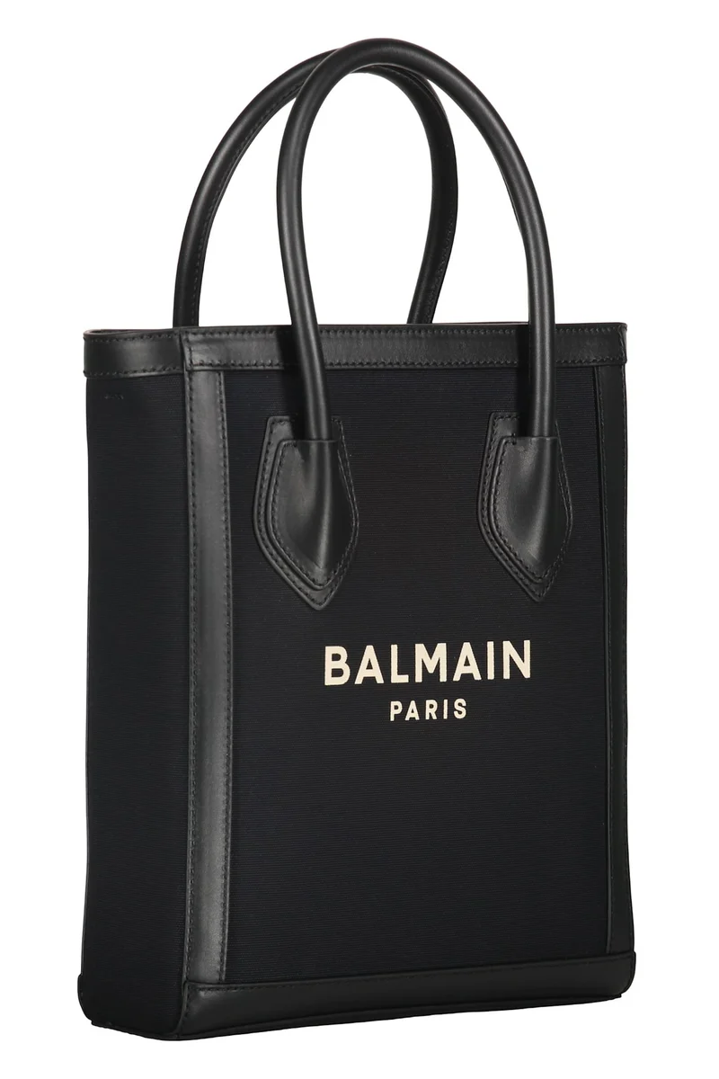 Balmain Tote Bag Damen Logo Tasche Schwarz FN6FB661TCOU_EAB