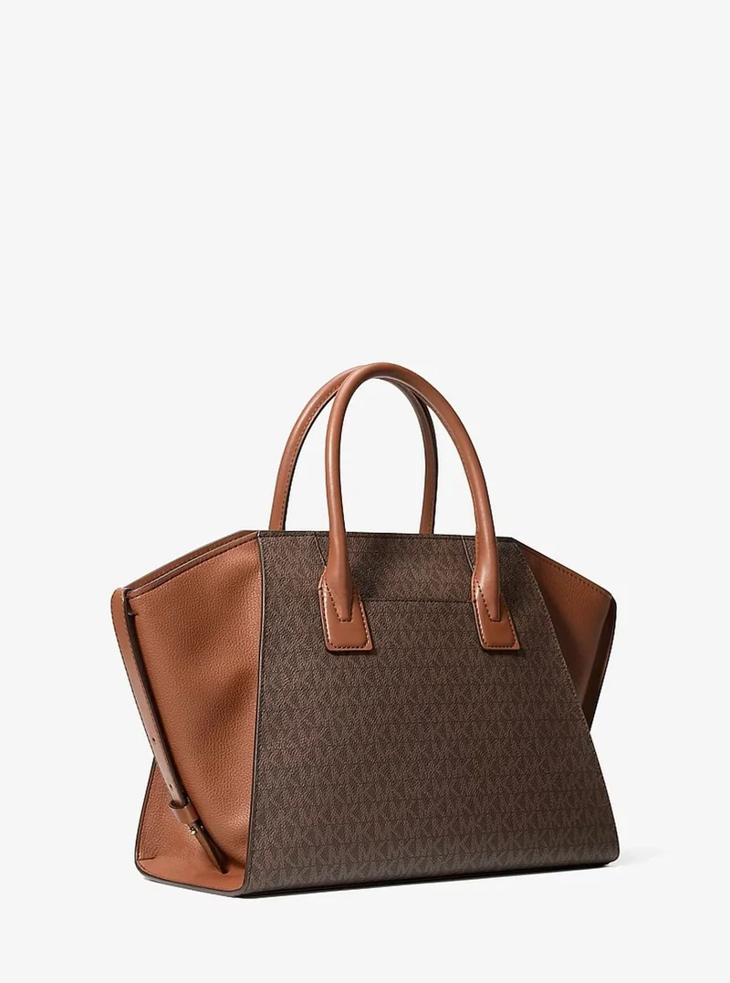 Michael Kors Tasche Damen Avril Large Signature Logo Satchel Braun 35F4G4VS3B-BROWN