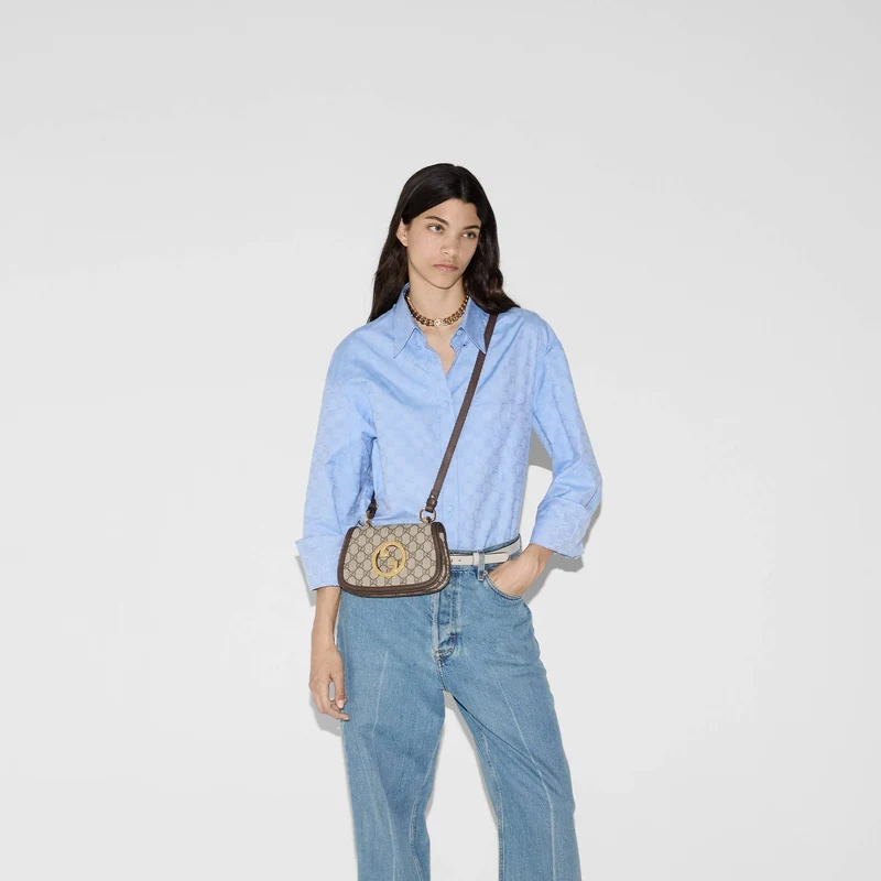 Gucci Schultertasche Damen Gucci Blondie Small Shoulder Bag Beige 724645 K9GSG 8367