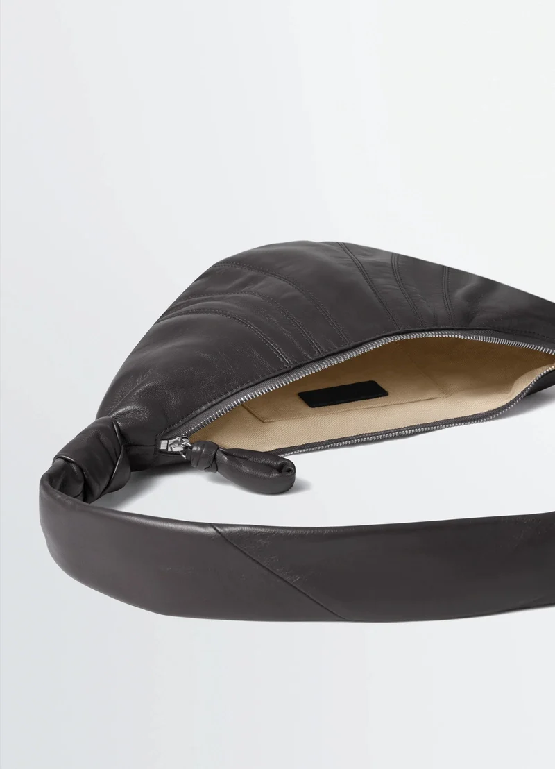 LEMAIRE Schultertasche Kleine Croissant Tasche Dark Chocolate BG0003LL095