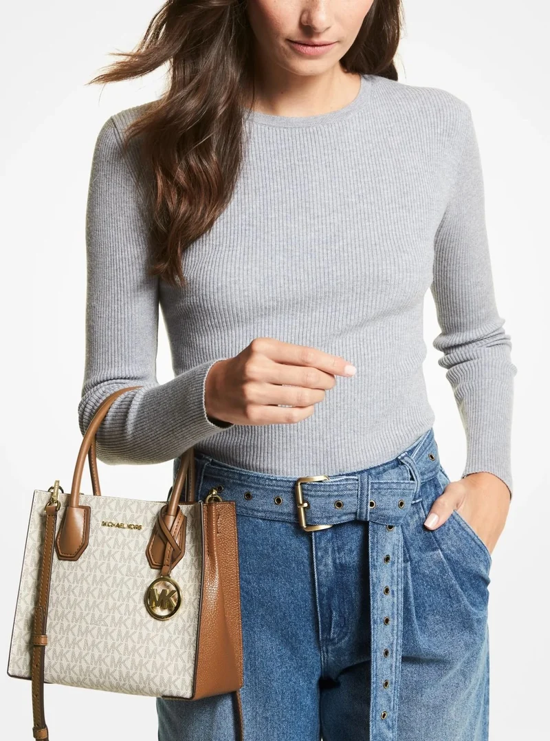 Michael Kors Crossbody Tasche Damen Mercer Medium Vanilla 35S1GM9M2B