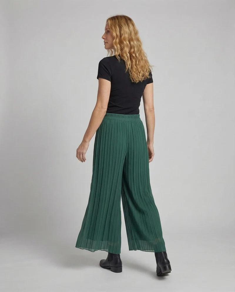 Damen Weite Hose Plissee