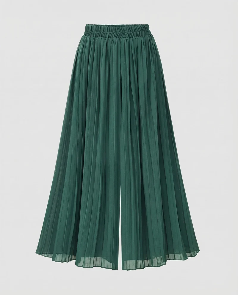 Damen Weite Hose Plissee