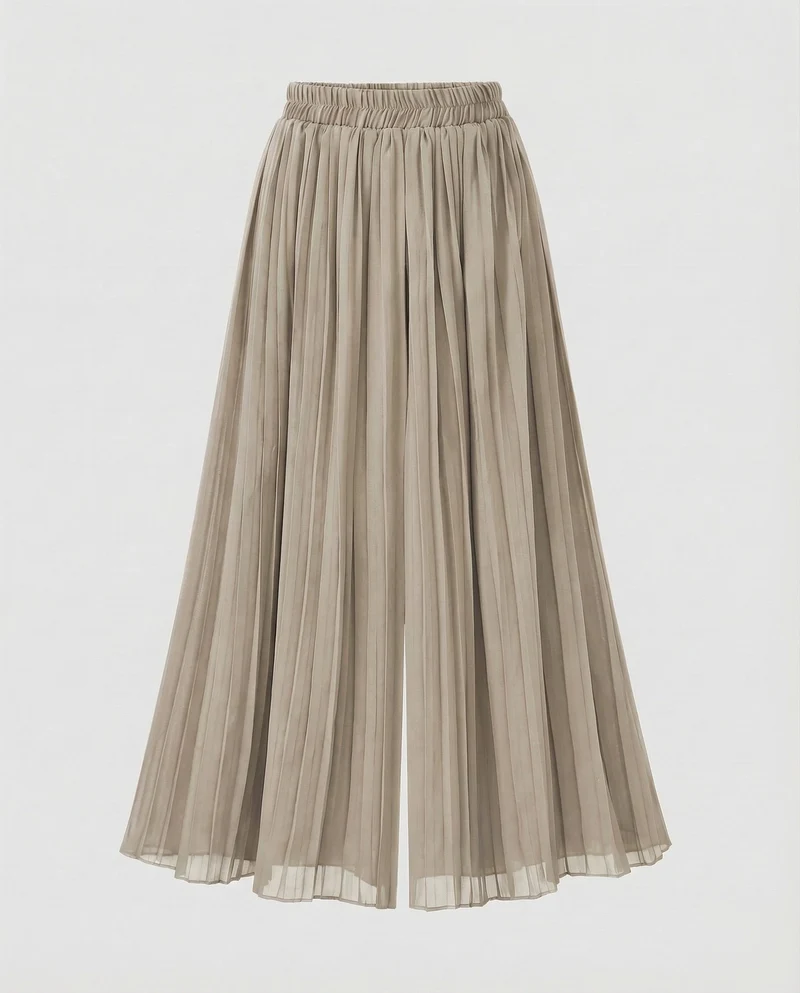 Damen Weite Hose Plissee