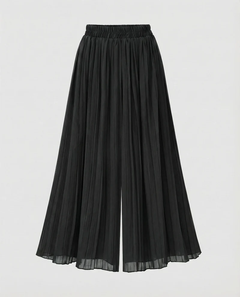 Damen Weite Hose Plissee