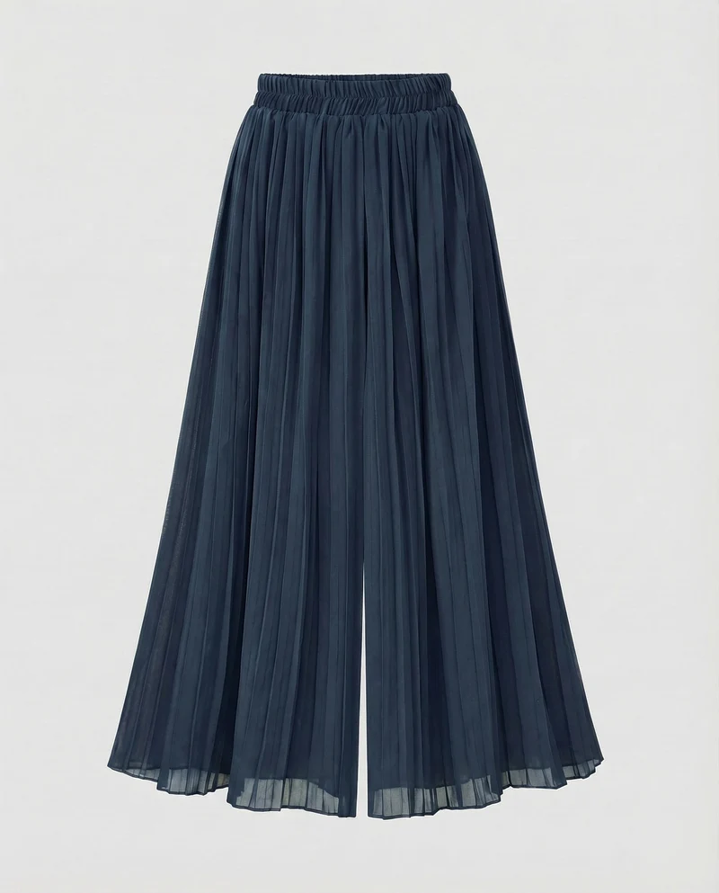 Damen Weite Hose Plissee