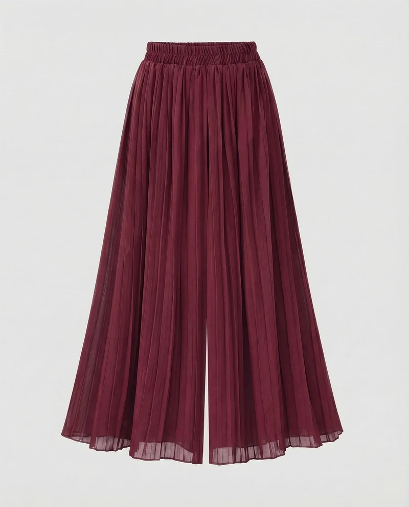 Damen Weite Hose Plissee