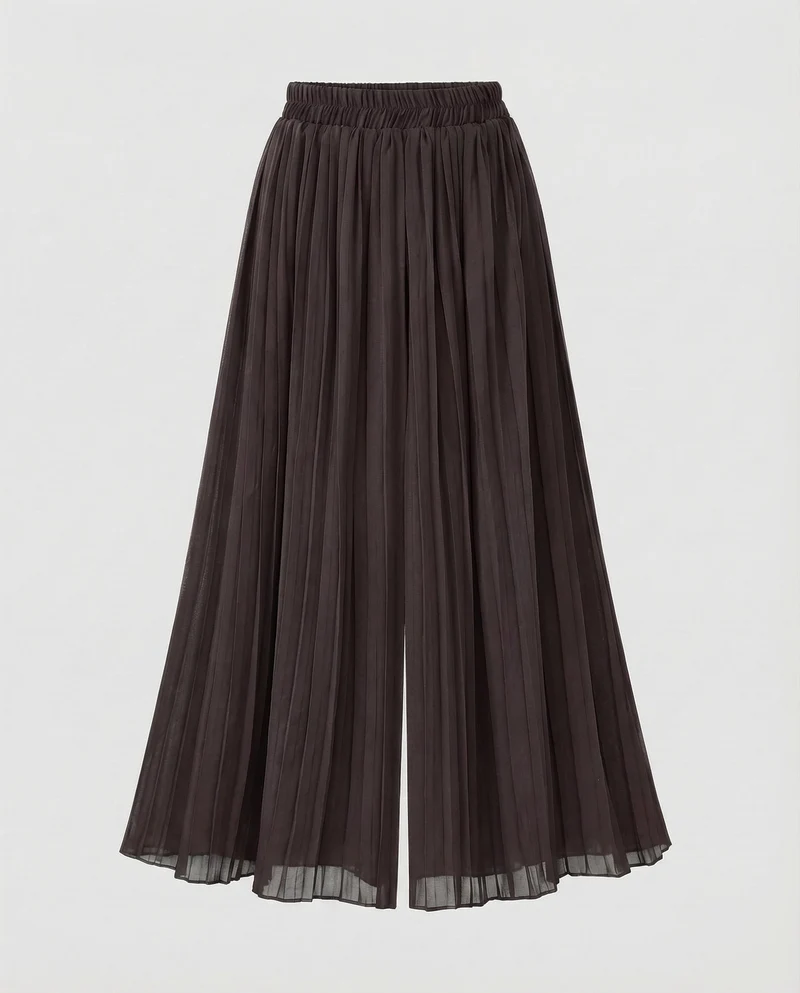 Damen Weite Hose Plissee