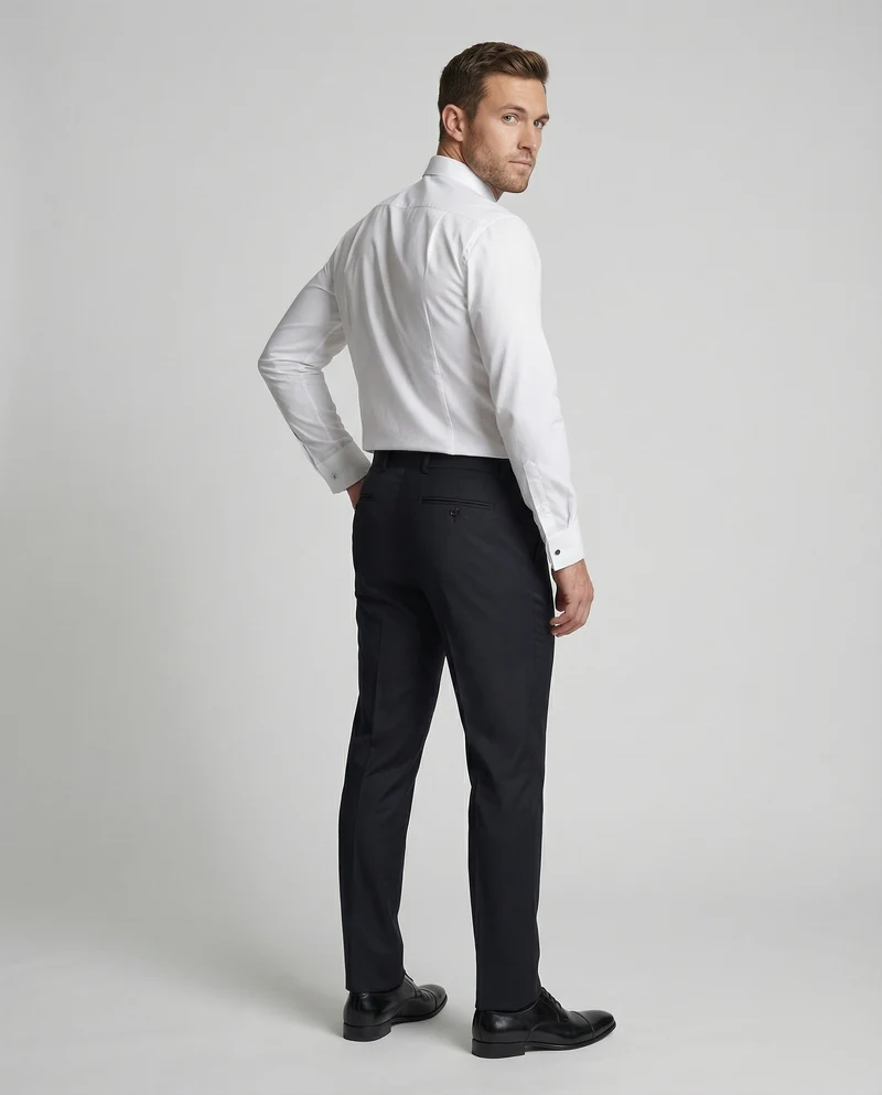 Herren elegantes Smokinghemd mit Biesenfront Avellé