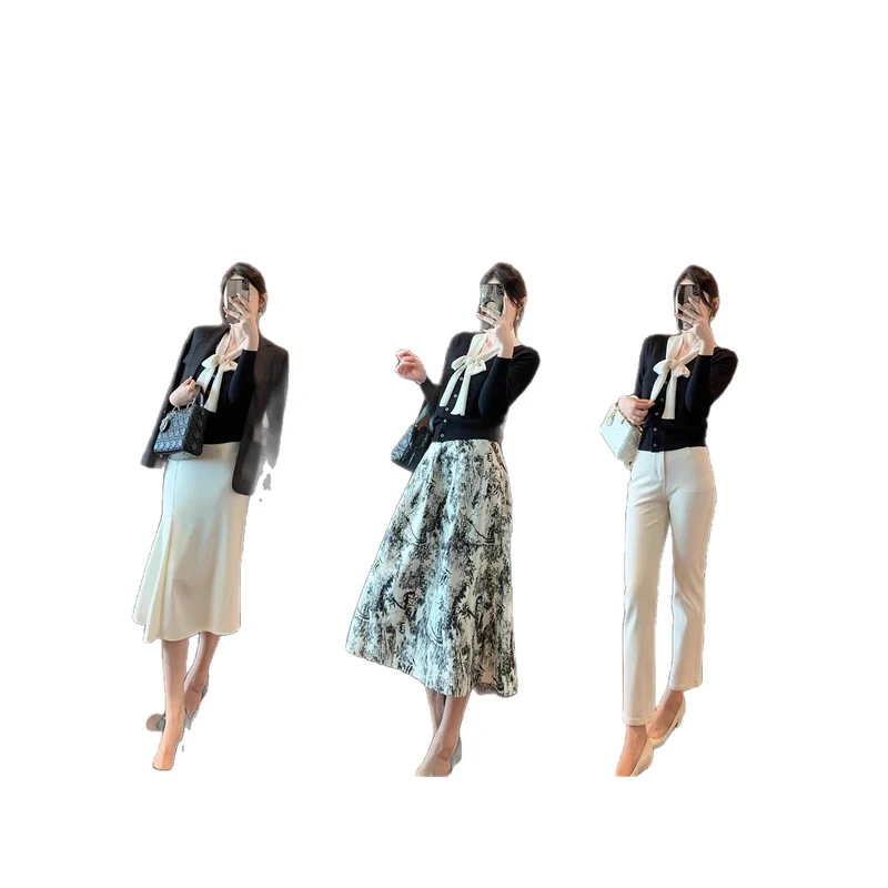 Damen Elegante und stilvolle Bluse mit Schleifendetail Nord Taschen