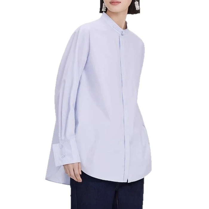 Damen Elegante und modische Oversized Bluse Nord Taschen