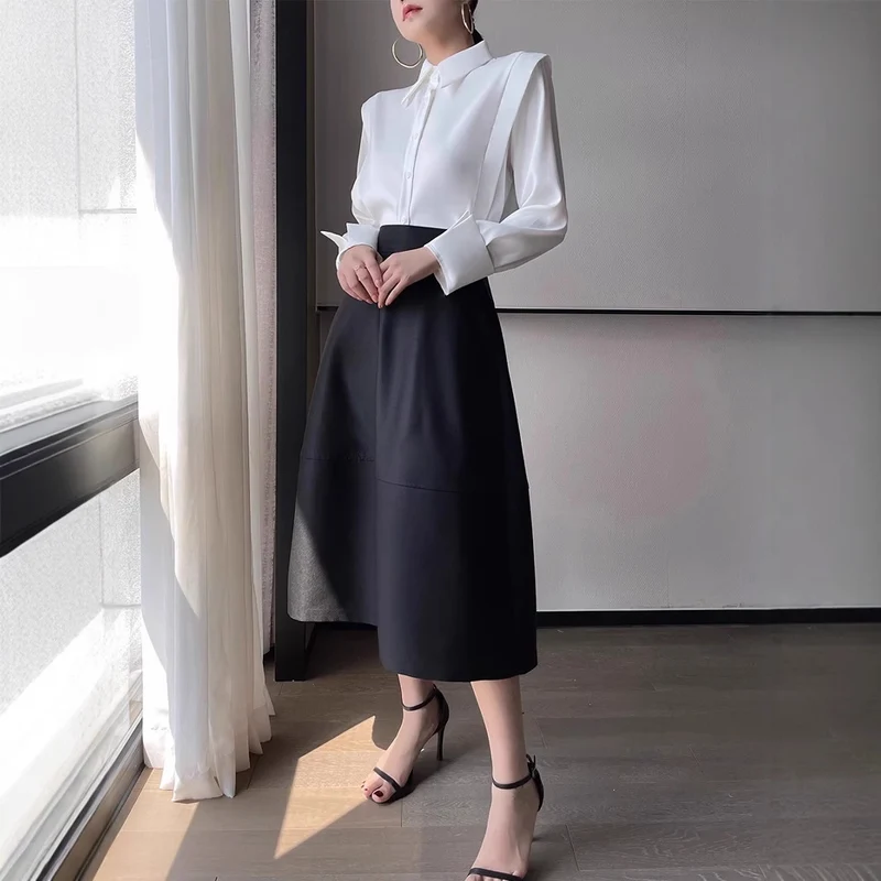 Damen Elegante und modische Bluse mit innovativen Schnitt Nord Taschen