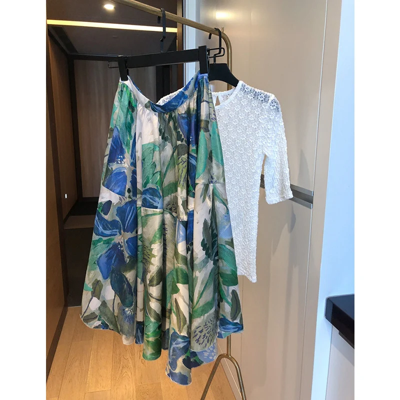 Damen Elegante und luftige Blusenkombination mit Maxi-Rock Nord Taschen